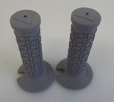 New AME TRI Mini Bicycle BMX Grips Old School BMX Made In The USA Grey