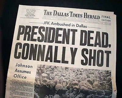 Best 1963 JOHN F. KENNEDY JFK ASSASSINATION Rare Dallas TX Texas Old