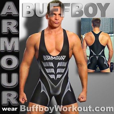 BUFFBOY Armour LYCRA WRESTLING SINGLET SPEEDSUIT compression rash