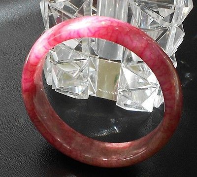  UNIQUE RED CHICKEN BLOOD CHINESE JADE BANGLE BRACELET   (B 60