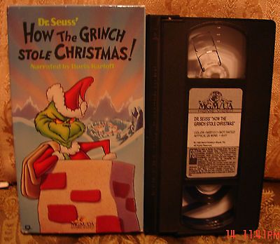 Stole Christmas ORIGINAL Dr Seuss Classic VHS VIDEO Boris Karloff