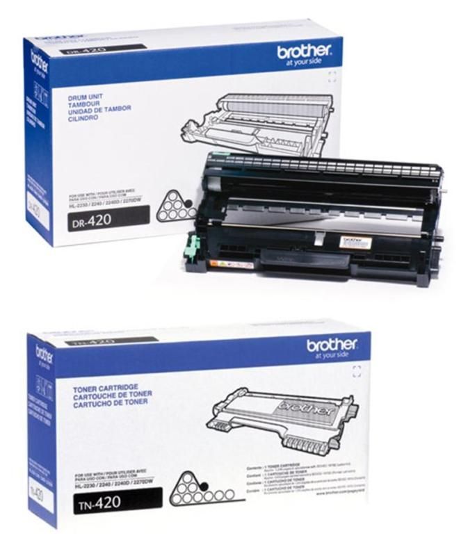 GENUINE OEM BROTHER DR420 DRUM & TN420 TONER VALUE PACK