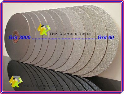 inch Grit 1200 Diamond coated Flat Lap wheel Lapidary grinding