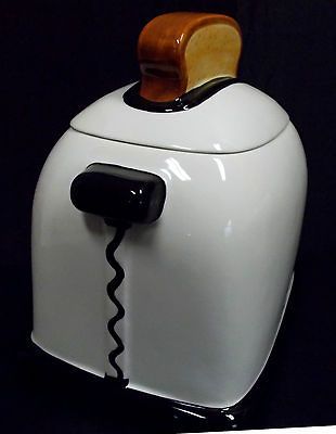 Toast Cookie Jar Breakfast Canister Food Kitchen Appliance Retro