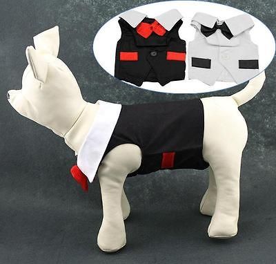 Dog clothes Wedding tuxedo Gentleman Suits for boy dog clothing Full