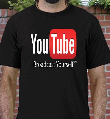 YOUTUBE* Broadcast Yourself LOGO T SHIRT SIZE S M L XL 2XL 3XL