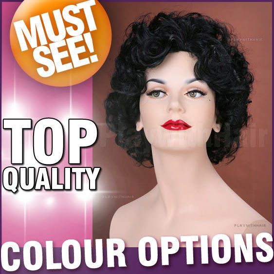 Vintage 30s Pinup Burlesque Wig   COLOUR CHOICES