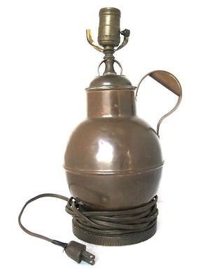 Antique AMERICAN COPPER DAIRY CAN LAMP Milk Cream Primitive Folk Art