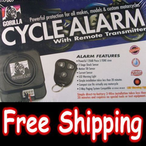 Alarm for Yamaha Honda Suzuki Buell Motorcycle Gorilla