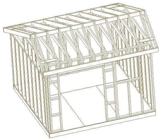 12X12 SALTBOX BARN SHED, 26 GARDEN SHED PLANS, CABIN LEARN TO BUILD A