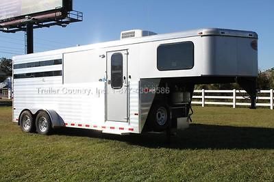 NEW SUNDOWNER Sante Fe 3 HORSE SL ALUMINUM Gooseneck LIVING QUARTERS