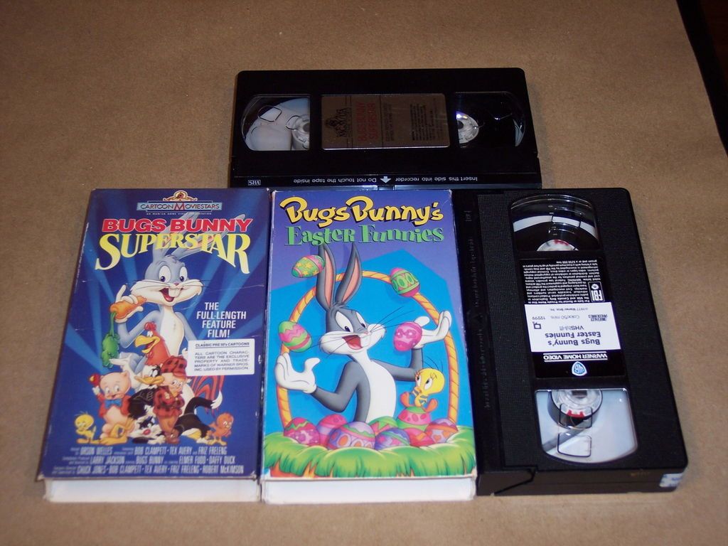 Bugs Bunny Superstar VHS Looney Toons and easter funnies video tape