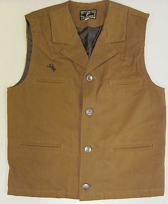 Childs Cowboy Buckaroo Western Canvas Four Pocket Lapel Vest