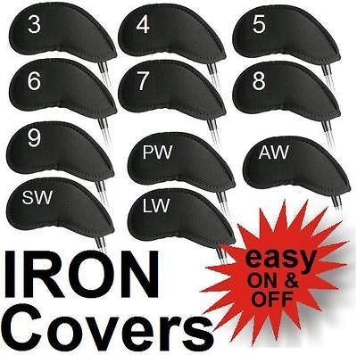 Neoprene Headcover Complete 3 4 5 6 7 8 9  PW AW SW LW Full 11 PC Set