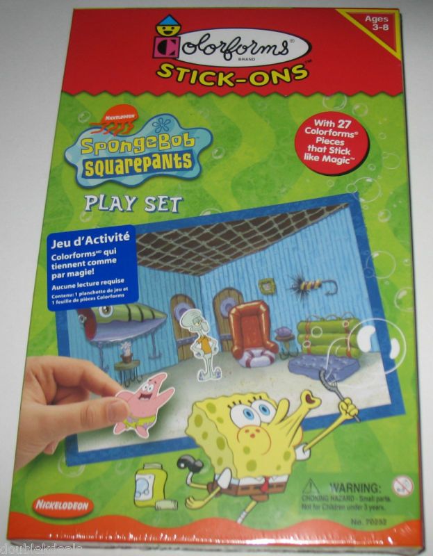 NEW SPONGEBOB SQUAREPANTS 27 PIECE COLORFORMS PLAY SET