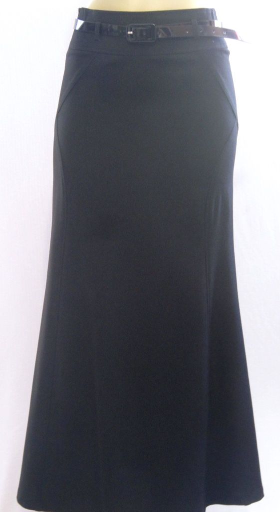 Long Formal Skirt with belt   Black   S,M,L,(made in USA)