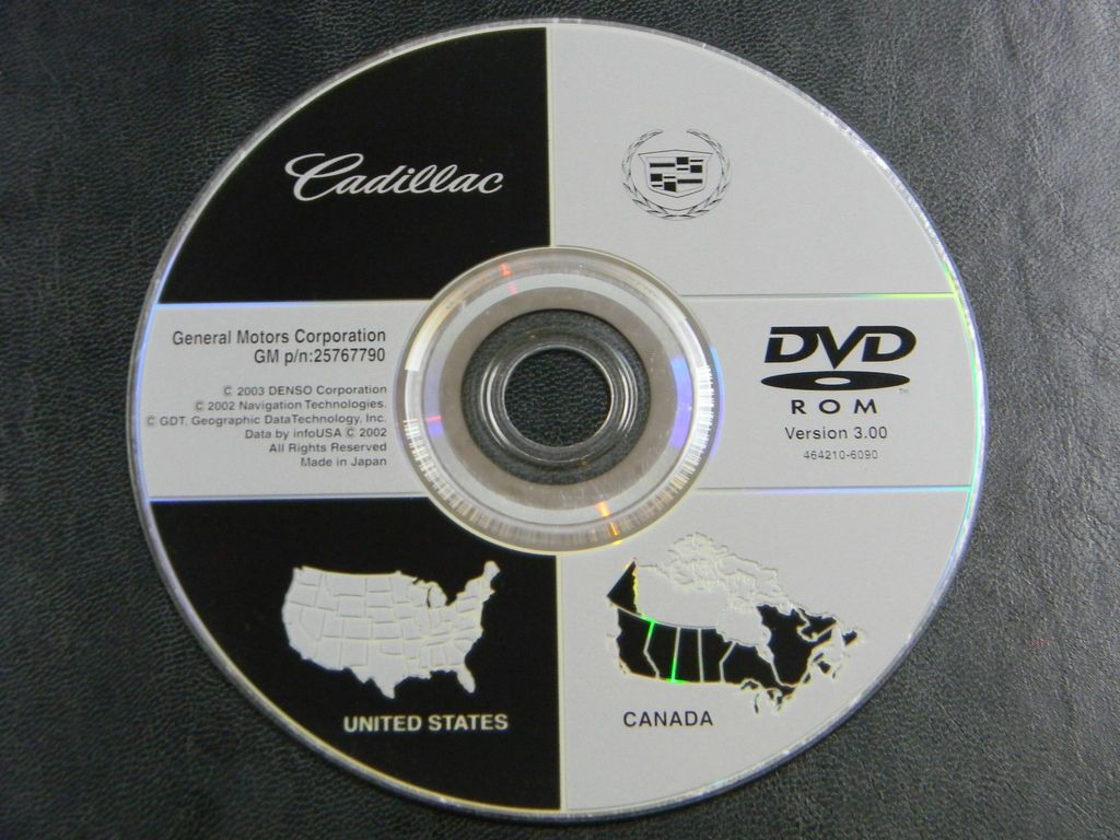 GM CADILLAC XLR DEVILLE SRX SEVILLE NAVIGATION DVD US CANADA OEM