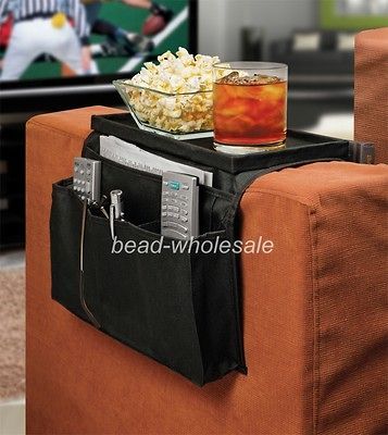 Chair Sofa Arm Remote Control Cup Holder with Table Top Organizer