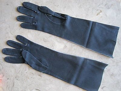 VINTAGE 40S 50S MAD MEN ROCKABILLY KID LEATHER LONG GLOVES FRANCE