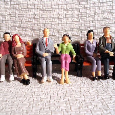 pcs All Seated G Scale 124 Painted Figure People