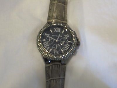 BRAND NEW Michael Kors CAMILLE Gunmetal/Grey Chrono Womens Watch