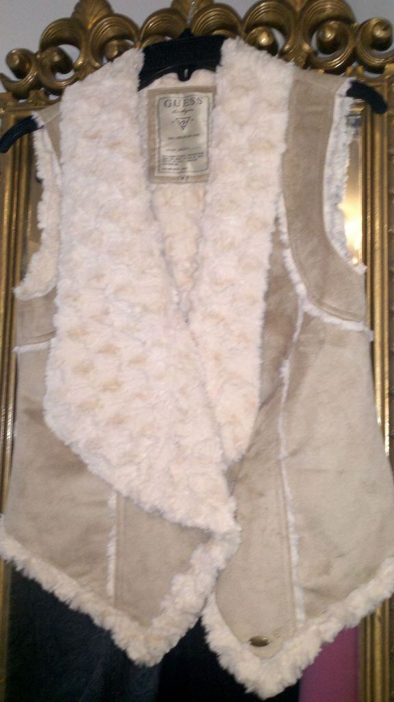 NWT Guess FAUX FUR Marciano Carey Dress Vest L