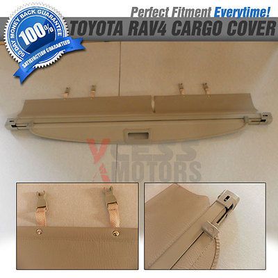 FACTORY RETRACTABLE BEIGE REAR CARGO SECURITY TRUNK COVER (Fits RAV4