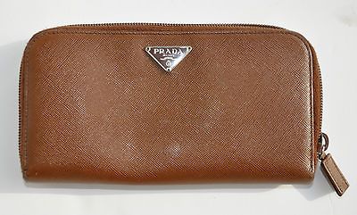 Prada Saffiano Leather Wallet Carmel