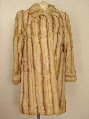 VINTAGE 1950S STONE MARTEN FUR COAT SOFT MEDIUM