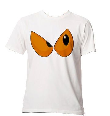 TRAP DOOR T SHIRT EVIL MONSTER EYES BERK`S MASTER MENS WHITE S XXXL