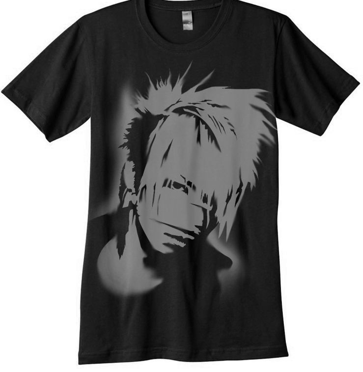 Reita Shirt airbrushed with stencils The Gazette jrock