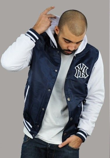 Mens Baseball Uniform Sweater Casual Hoodies Jacket Sports Coat