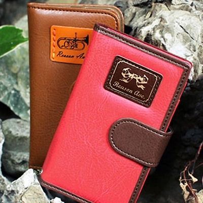 for APPLE IPHONE 4/4S Diary Leather Skin Case Cover Card Wallet REASON