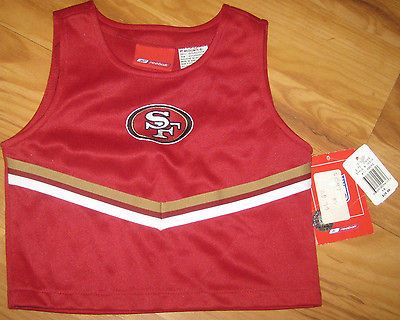 NEW SAN FRANCISCO 49ERS CHEERLEADER TOP COSTUME NEW GIRLS 5 6