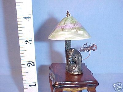 Ni Glo Table Lamp   Elec. 12V Bear Dollhouse Miniature