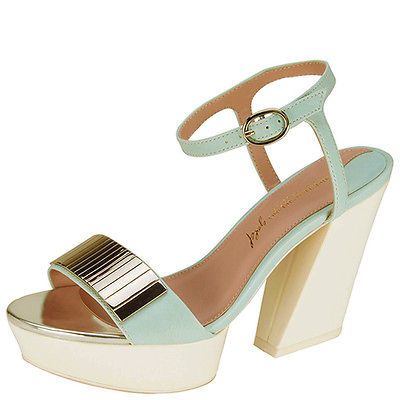 CHRISTIAN SIRIANO Mint Green NATALIA WEDGE SANDAL 4 Heel SZ 13 NIB