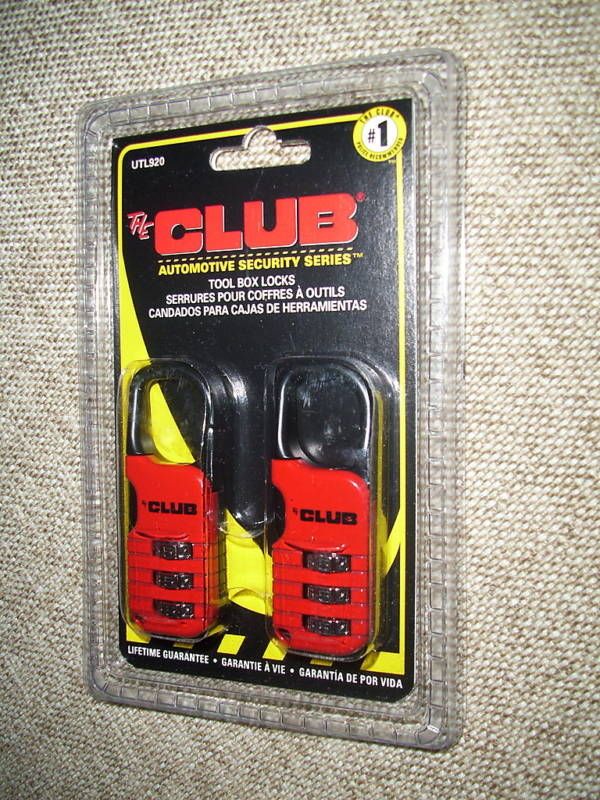 THE CLUB TOOL BOX LOCKS ~ SET OF (2) NEW IN PACKAGE 