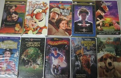 VHS Lot of 10 Childrens Movie Video Tapes Disneys Mary Poppins