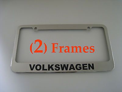 VOLKSWAGEN CHROME METAL LICENSE PLATE FRAME *BRAND NEW (Fits