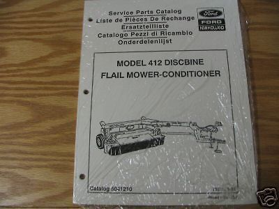 NEW HOLLAND 412 FLAIL MOWER CONDITIONER PARTS CATALOG
