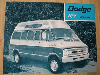 Chinook Dodge R/V Motorhome brochure c1970