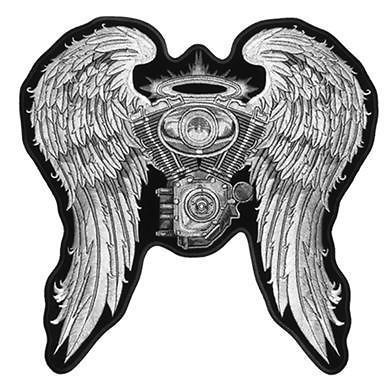 JUMBO ENGINE WINGS ANGEL JACKET BACK PATCH angels EMBROIDERED JBP26