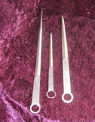 RARE FINE QUALITY VINTAGE SILVER PLATE EPNS MEAT GAME SKEWERS   NO