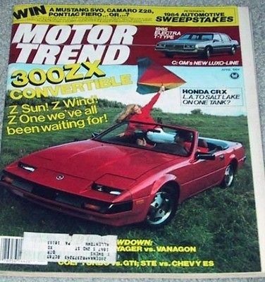 MOTOR TREND 1984 APR   300ZX R, T TYPE, ALFA, CRX