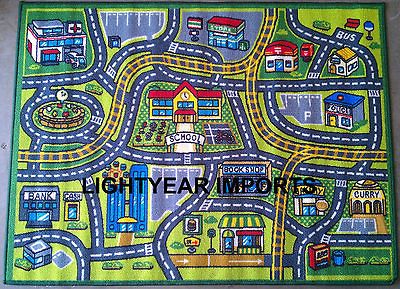 CITY VILLAGE CENTRE ROADS CAR MAT CHILDRENS PLAY KIDS RUG BRAND NEW