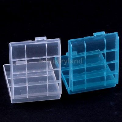 ON SALE  4 x Hard Plastic Case Holder Storage Box AA AAA Battery