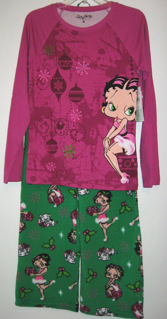 Betty Boop Christmas Pajamas Womens or Junior Girls size M L THESE RUN