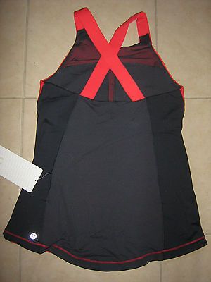 NWT SPIN IT TO WIN IT TANK TOP SZ 10 RED COAL YOGA DANCE BALLET GYM