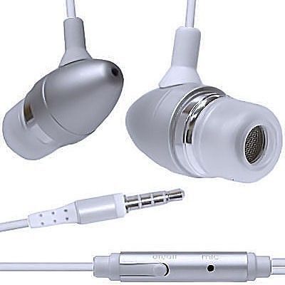 SiLVER HANDSFREE HEADPHONE MiCROPHONE for Samsung Galaxy S II Epic 4G