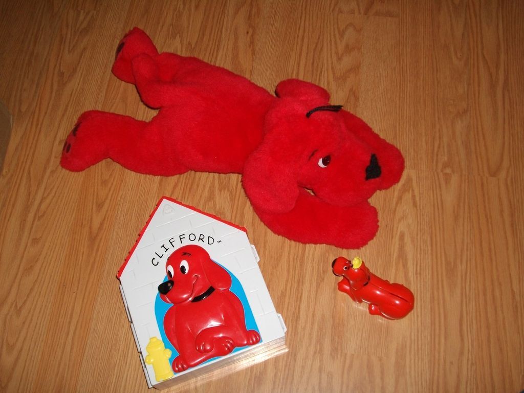 LOT CLIFFORD~BIG RED DOG~BANK~22 PLUSH DOLL FLOPPY SOFT~SCHOLASTI​C